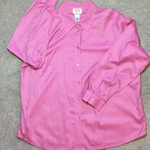 Talbots pink button shirt
